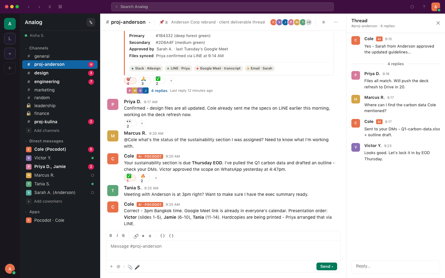 Workplace chat